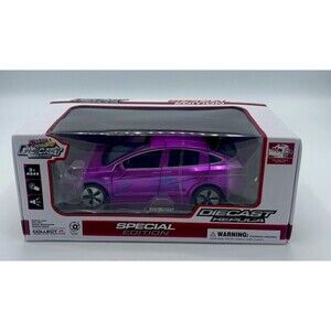 Dreams Become True Tesla Model 3 Model Car Diecast Toy Vehicle Collection Purple